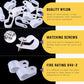 Swpeet 120 Pack White 1/2 Inch Nylon Plastic R-Type Cable Clips Clamp Kit, Nylon Screw Mounting Cord Fastener Clips with 120 Pack Screws for Wire Management (1/2 Inch, White)