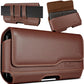 DeBin Case for Galaxy S25 Ultra, S24 Ultra 5G, S24 FE, S23 Ultra, S22 Ultra, S21 Ultra, Note 20 Ultra - Cell Phone Belt Holster with Clip Carrying Pouch Holder Cover Brown
