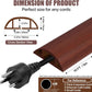 Floor Cord Cover Cavity 0.8"x0.37" Self Adhesive Cord Hider, 10FT Low Profile Cable Management, Extension Strip Protector for Wires, Prevent Cable Trips for Offices, Gyms, Exhibitions（Red Teak）