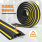 10 ft Cord Covers for Wires on Floor, Heavy Duty PVC Duct Floor Cord Cover, Floor Cable Cover Easy to Unroll Prevent Trip Hazard for Home Office or Outdoor Settings (2pcs)