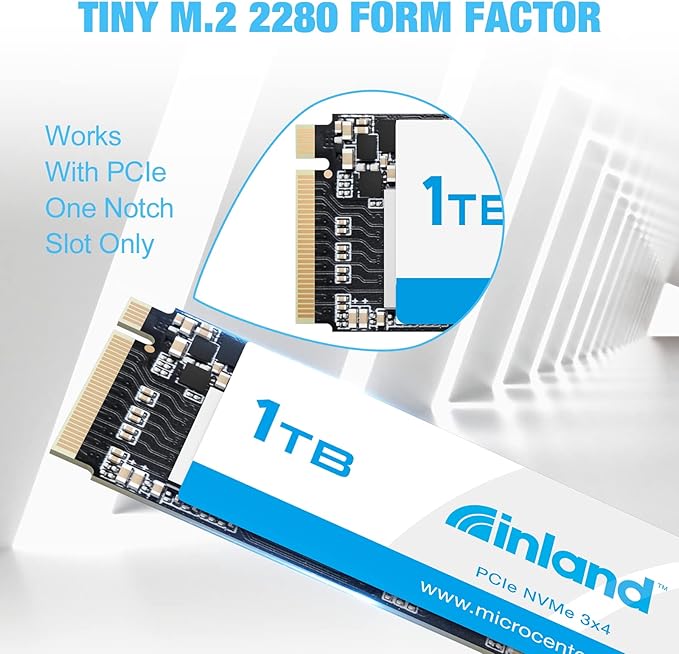 INLAND TN320 1TB NVMe M.2 PCIe Gen3x4 2280 Internal Solid State Drive SSD - Up to 2000 MB/s, 3D NAND, Storage and Memory for Laptop & PC Desktop
