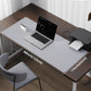 Leather Desk Pad Cover- 48" x 17" Office Desk Protector, Non-Slip PU Leather Mouse Pad, Waterproof Blotter Mat for Home (Light Grey)