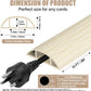 Floor Cord Cover Self Adhesive Cord Hider,10FT Cable Management, Extension Strip Protector for Wires, Prevent Cable Trips for Offices, Gyms, Exhibitions Cavity:0.51"(W) x 0.3"(H) Yellow Wood