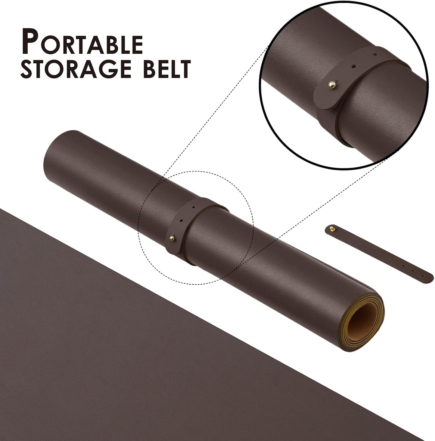 Cork Desk Mat - Dual-Sided Desk Pad for Office and Home - Desk Organization and Accessories - Ideal for Large Mouse Pad and Desk Mats on Top of Desks(Coffee,36"x 17")