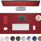 PU Leather Desk Pad Protector - 36"x17" Large Non-Slip Desk Mat, Waterproof Office Desk Blotter for Keyboard & Mouse, Premium Workstation Cover for Home & Office (Red)