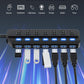 USB Hub 7 Port,USB 3.0 Hub Splitter with Individual On/Off LED Switches, USB Hub for PC 5Gbps HighSpeed Data for Laptop, MacBook, Mac Pro, Mac mini, iMac, Surface Pro and More