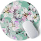 ITNRSIIET Round Mouse Pad with Stitched Edge Premium-Textured Waterproof Non-Slip Rubber Base Desktop Protection Mat Diameter 8.7 inches, Beautiful Flower Art