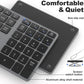 MOFII Bluetooth Number Pad for Laptop - Gray Wireless Numeric Keypad 35 Keys USB-C Rechargeable Numpad, Accounting Portable Financial Data 10 Key for Laptop/PC/Desktop/Notebook/Surface Pro