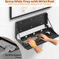 Flip Down Keyboard Tray Wall-Mount - 24 Inch Computer Keyboard and Mouse Platform Tray, Space Saving Design, Mouse Pad and Wrist Pad Included, Holds Up to 22 lbs, Black