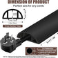 Floor Cord Cover Self Adhesive Cord Hider,3.3FT Cable Management, Extension Strip Protector for Wires, Prevent Cable Trips for Offices, Gyms, Exhibitions Cavity:0.39"(W) x 0.27"(H) Black
