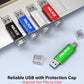ABLAZE 8GB Type C Flash Drive 10 Pack, Dual USB 2.0+USB C Memory Stick Thumb Drive Compatible with iPhone 16/15, Android Smartphone, Computers, Tablets, Mac,iPad,PC