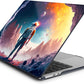 Batianda Premium Case for New MacBook Air 15 inch 2025 2024 2023 with M4 M3 M2 Chip, Designed Black Protective Plastic Hardshell & Keyboard Cover & Screen Protector, Astronaut