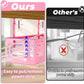 Under Desk Cable Management Tray, 15.7'' No Drill Steel Desk Cable Organizers, Wire Management Tray Cable Management Rack (2 Pack-Pink)