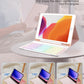 Keyboard Case for Galaxy Tab S10 Plus/S9 Plus/S9 FE Plus/S8 Plus/S7 Plus/S7 FE 12.4 Inch, 7 Color Rainbow Backlight Detachable Magnetic Keyboard Cover with S Pen Holder,Sky Blue