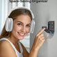 Headphone Stand, Wall Mount Headset Hanger, Gaming Headphone Holder Hook Clip, Foldable Headset Stand Desk Holder for PC Earphone Accessories, Black (1 Pack)