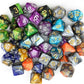 SmartDealsPro Double-Colors Polyhedral Dice Sets with Pouches for D&D DND RPG MTG Dungeon and Dragons Table Board Roll Playing Games D4 D6 D8 D10 D% D12 D20 (6-Color Sets)