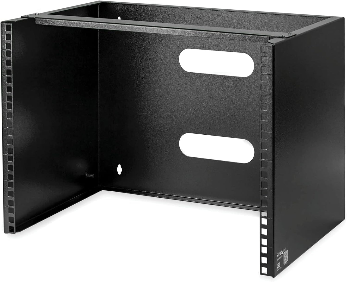 StarTech.com 8U Wall Mount Patch Panel Bracket - 13.75 inch Deep - 19" Patch Panel Rack & 1U Server Rack Shelf - Universal Vented Rack Mount Cantilever Tray, Black (CABSHELFV1U)