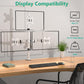 WALI Triple Monitor Stand, Fully Adjustable Three Monitor Desk Mount Fits 3 Screens up to 27 inch, 22 lbs. Weight Capacity per Arm (M003-W), White