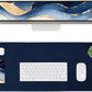 ALOANES Waterproof Mouse Pad with Durable Stitched Edge, Large Gaming Keyboard Pad, Non-Slip Rubber Base Mouse Mat, Desk pad for Gamer, Office & Home, Dark Blue Mousepad 27.6''x11.8''x0.12''