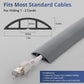 ZhiYo 10ft Cord Covers for Wires on Floor, Cord Hider Floor Hide Extension Cords, Soft PVC Cable Cover Cable Protector, Cable Cavity W0.62in H0.31in, Gray