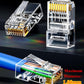 100-Pack Cat5 Cat5e RJ45 Connectors Ends for Solid Wire and Standard Cable (Not Pass Through)