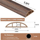 Floor Cord Cover Self Adhesive Cord Hider Floor Extension Cord Covers for Floor Power Cord Protector Cable Management Prevent Cable Trips Cable Cavity 0.59" W x 0.31" H (Smoked Brown Wood, 3.3Ft)