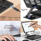 for Samsung Galaxy Z Fold 7 6 5 4 All Fold Smartphones Bluetooth Keyboard and Mouse Set, Portable Travel Keyboard Adjustable Foldable Aluminum Alloy Stand Holder with Pen for 4.7"-8.5" Mini Tablets