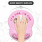 ITNRSIIET Ergonomic Mouse Pad with Gel Wrist Support Small Wrist Rest Smooth Surface Non-Slip PU Base Comfortable Office Supplies Pain Relief, 8.7 x 7.2 inches, Pink Pretty Elephant