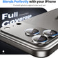 Hoerrye for iPhone 17 Pro Camera Lens Protector - [12FT Shatterproof Military Grade] [Strong Adsorption] Metal Top 9H+ Tempered Glass Camera Screen Full Protective Cover Case Friendly,Gray