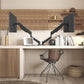 Pholiten Dual Monitor Arm 32inch,Fully Adjustable Gas Spring Monitor Desk Mount Vesa Bracket,Adjustable Tilt/Swivel/Rotate Monitor Stand Up to 22lbs