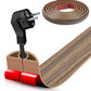 Floor Cord Cover Self Adhesive Cord Hider,10FT Cable Management, Extension Strip Protector for Wires, Prevent Cable Trips for Offices, Gyms, Exhibitions Cavity:0.3"(W) x0.28(H) Woodsmokedbrown