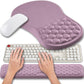 Hokafenle 2 in 1 Ergonomic Mouse Pad Wrist Support & Wrist Rest for Computer Keyboard Set, with Relieve Carpal Tunnel Pain Massage Bulge and Full Memory Gel Design (2In1 Set, Purple)