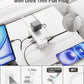 5 USB(3 USB C) Travel Power Strip- 5Ft Short Extension Cord with 5 USB Charging Station 24W/4.8A and 4 Wide Outlets, Compact Flat Plug Small Extension Cord for Travel Cruise College Dorm Office White