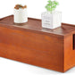 Large Cable Management Box, Wooden Cord Organizer Box for Desk, Floor, Office to Hide Extension Cords Power Stripes Surge Protectors Chargers Wires, Red Brown