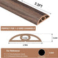 Floor Cord Cover Self Adhesive Cord Hider Floor Extension Cord Covers for Floor Power Cord Protector Cable Management Prevent Cable Trips Cable Cavity 0.32" W x 0.32" H (Smoked Brown Wood, 3.3Ft)