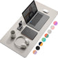 YSAGi Multifunctional Office Desk Pad, Ultra Thin Waterproof PU Leather Mouse Pad, Dual Use Desk Writing Mat for Office/Home (31.5" x 15.7", Grey)