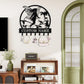 Personalized Fairy Key Holder Wall Mount, Custom Metal Key Rack Key Holder with Name, Deer Cabin Wall Keys Hanger with Hooks for Entryway, Front Door, Hallway, Kitchen, Living Room