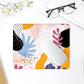 ITNRSIIET Mouse Pad with Stitched Edge Premium Textured Smooth Precise Operation Waterproof Washable Non-Slip Rubber Base Desktop Protection Mat, 10.2×8.3×0.12 inches, Art Style Pattern