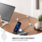 48 Pack Magnetic Cable Clip Organizer Cord Holder, Picozon Adhesive Cable Management, Wire Phone USB Charger Cable Holder, Keeper Organizer for Office Home Desktop Table - White