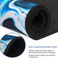 Gaming Mouse Pad with Stitched Edges, Durable Non-Slip Natural Rubber Base, Waterproof Computer Keyboard Pad Mat for Esports Pros/Gamer/Desktop/Office/Home - Marble Cyan