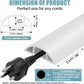 Floor Cord Cover Self Adhesive Cord Hider,3.3FT Cable Management, Extension Strip Protector for Wires, Prevent Cable Trips for Offices, Gyms, Exhibitions Cavity:0.51"(W) x 0.3"(H) White
