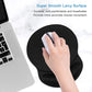 ITNRSIIET Ergonomic Mouse Pad with Gel Wrist Rest Support Gaming Small Wrist Rest Smooth Surface Non-Slip PU Base Comfortable Office Supplies Pain Relief, 8.7 x 7.2 inches, Black