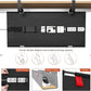 Univivi No Drill Under Desk Cable Management Tray, 36" Cord Organizer for Table, Clamp/Screw Mount Desk Cable Management, Premium Fabric Cable Management Tray for Office, Home