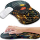 Ergonomic Mouse Pad Wrist Support with Memory Foam Massage Bulge, Carpal Tunnel Pain Relief Mousepad Wrist Rest for Mouse(12x8 inch, Midnight Forest)