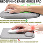 Hokafenle Ergonomic Mouse Pad Wrist Support, Terraced Slope Carpal Tunnel Wrist Pad for Mouse with Unibody Memory Foam, Wrist Rest Pain Relief Mousepad (Silvery White, 11.8x7.9 in)