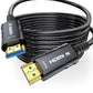 8K Long Fiber Optic HDMI Cable 75FT/22M - 48Gbps High-Speed HDMI Cord,CL2,8K 60Hz,4K120Hz,HDCP 2.2&2.3, HDR10 - Compatible with HDTV,Monitor,Projector