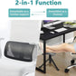 Footrest for Desk Adjustable Height 2-in-1 Function Rotatable Ergonomic Under Desk Footrest Ottoman Stool Rolling Leg Rest for Home Office (Gray)