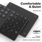 MOFII Bluetooth Number Pad for Laptop - Black Wireless Numeric Keypad 35 Keys USB-C Rechargeable Numpad, Accounting Portable Financial Data 10 Key for Laptop/PC/Desktop/Notebook/Surface Pro