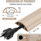 Floor Cord Cover Cavity 0.8"x0.37" Self Adhesive Cord Hider, 10FT Low Profile Cable Management, Extension Strip Protector for Wires, Prevent Cable Trips for Offices, Gyms,(Wood Light Yellow)