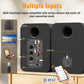 BESTISAN Bluetooth Bookshelf Speakers, Powered Computer Speakers with 4 Inch Woofer, TV Speakers with Optical/RCA/USB/Sub Out for PC and Turntable